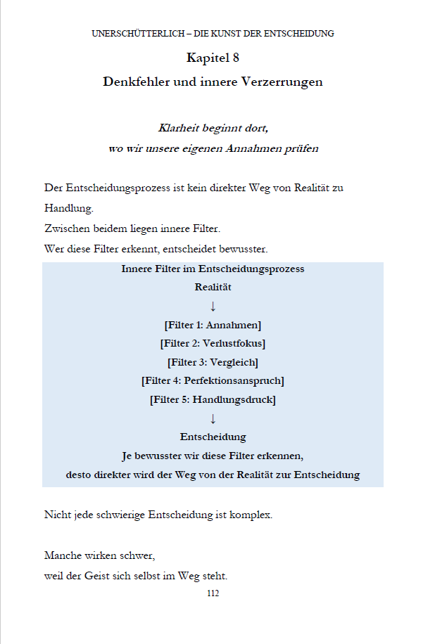 Unerschütterlich - Die Kunst der Entscheidung Band 2
