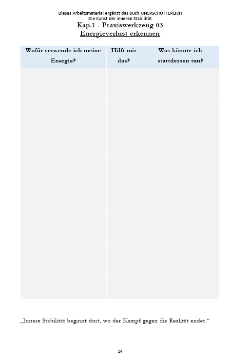 UNERSCHÜTTERLICH – Praxisbegleiter | Band 1 (PDF)