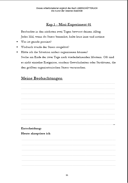 UNERSCHÜTTERLICH – Praxisbegleiter | Band 1 (PDF)